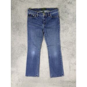 Lauren Ralph Lauren Jeans Womens 2 Boue Medium Wash Low Rise Bootcut Stretch